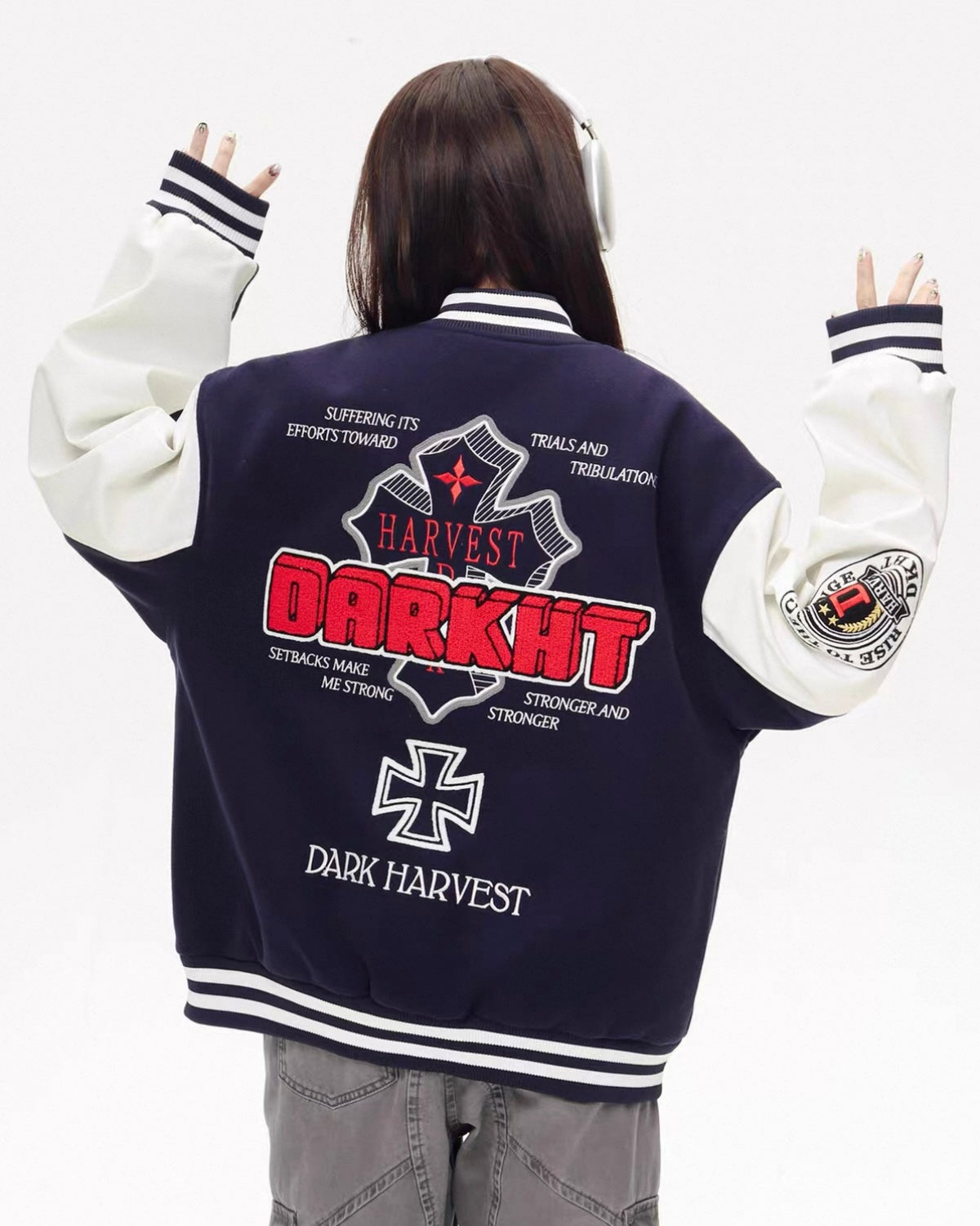 【評価★4.8以上／Top】Dark Harvest Varsity Jacket mry001931
