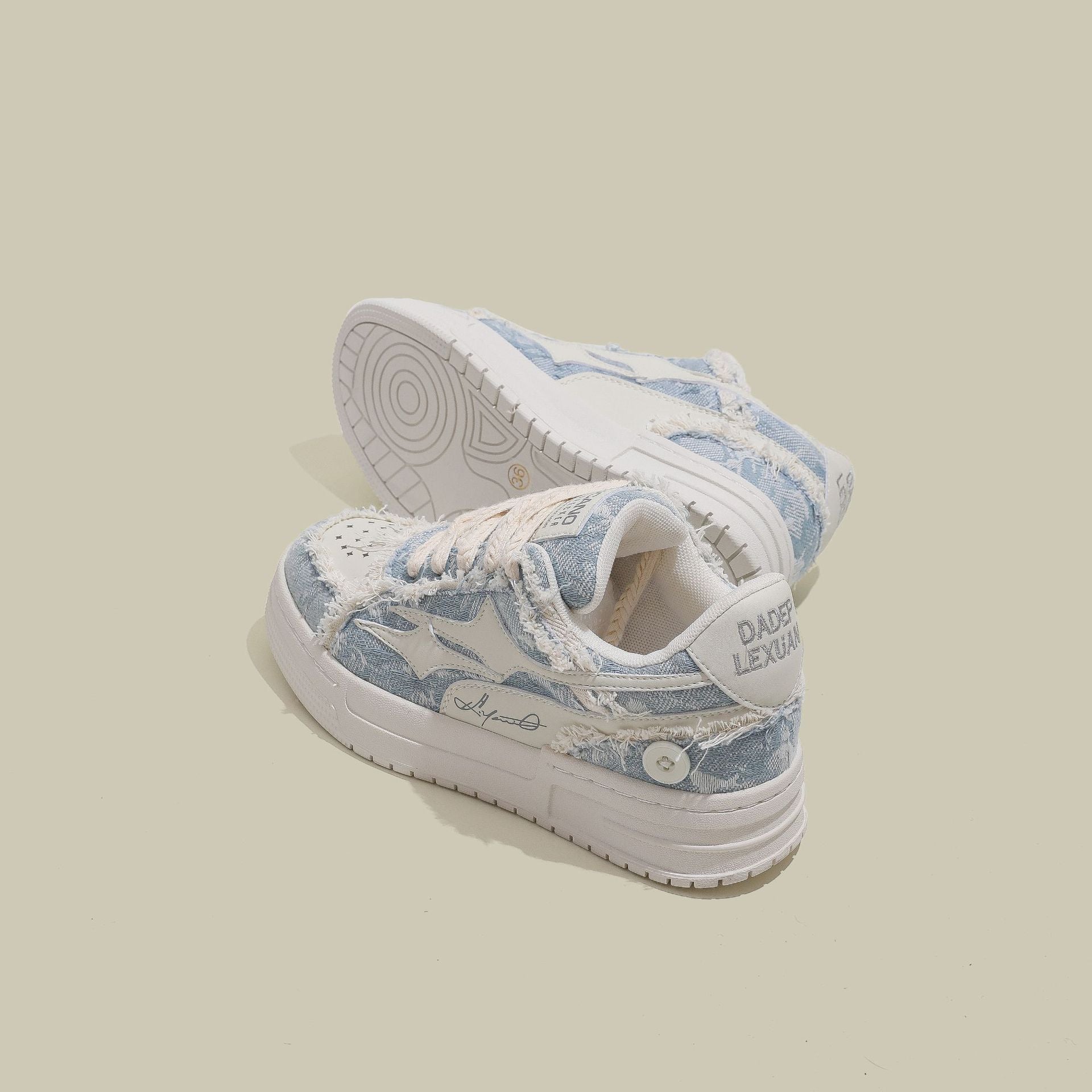 【2color】Ivory Edge Fray Sneakers mry001754