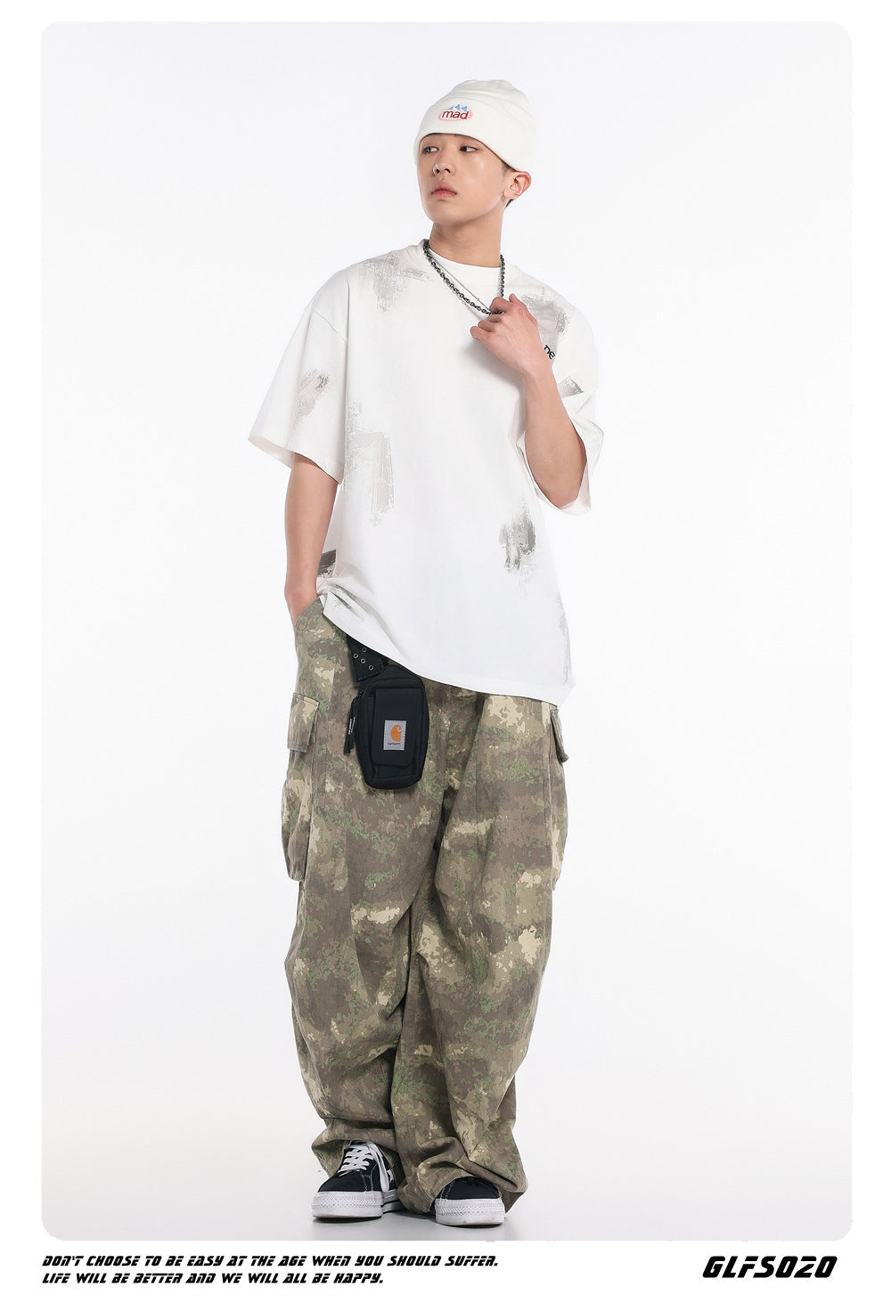 【2color】Attitude Graffiti T-Shirt mry001686