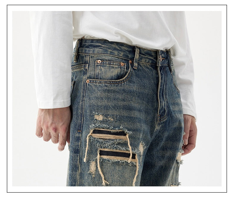 【6サイズ展開】Ruin Theory Distressed Denim Pants mry001721