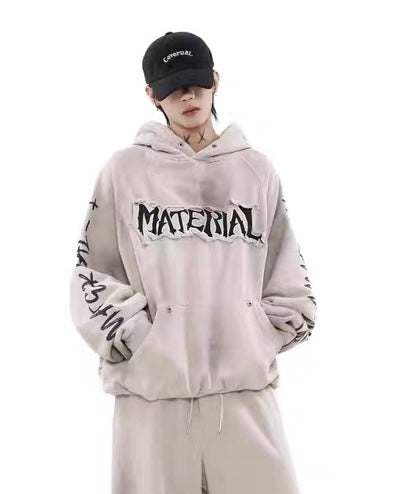 【評価★4.8以上／Tops】UNISEX DAMAGE DOLMAN HOODIE mry001906