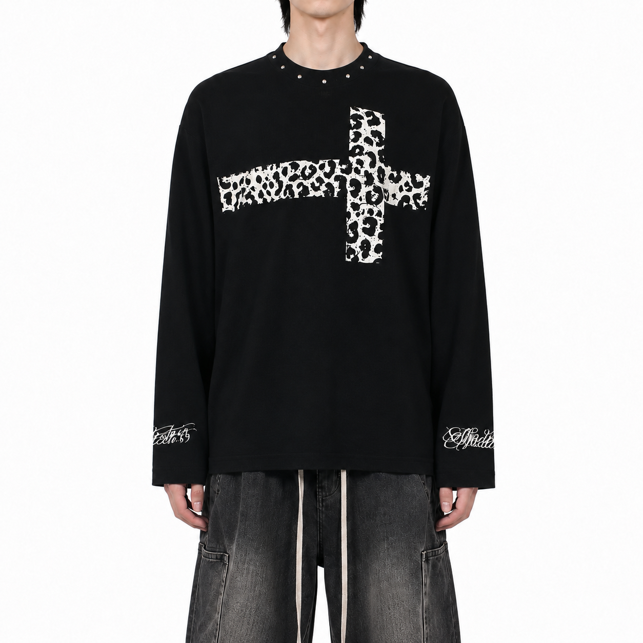 【新作】レオパードクロス オーバーサイズTシャツ mry002729