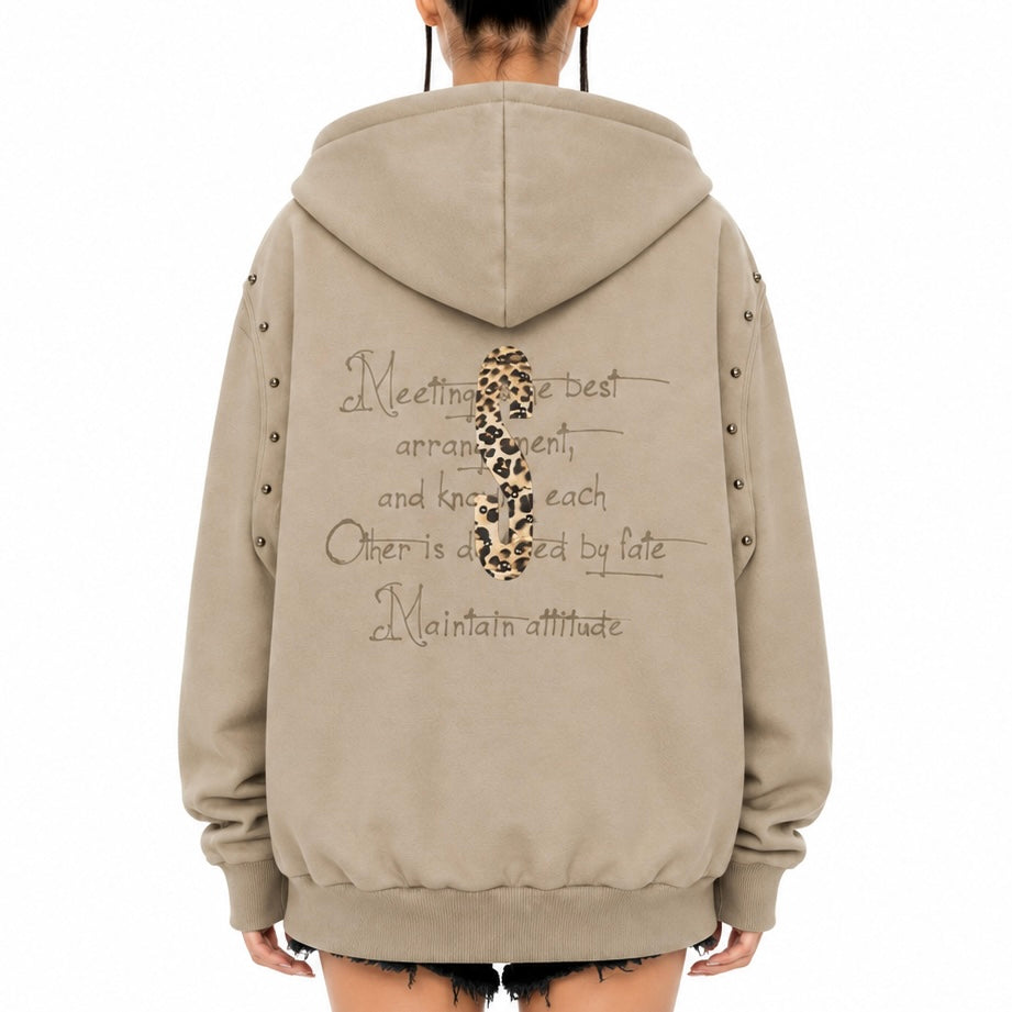 【新作】レオパードロゴ ジップパーカー mry002766