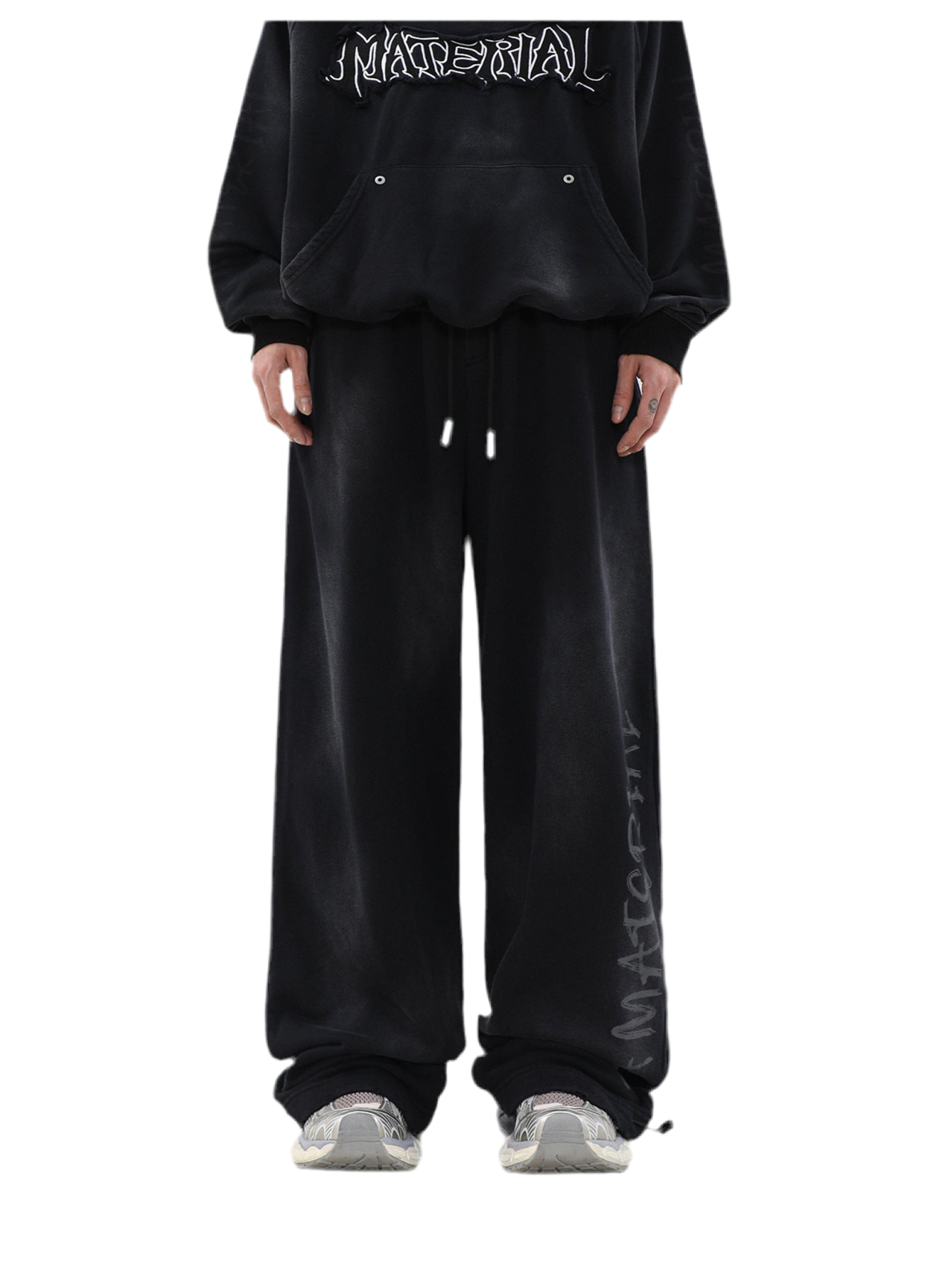 【2color / Bottoms】Damage dolman Sweat Pants mry001585