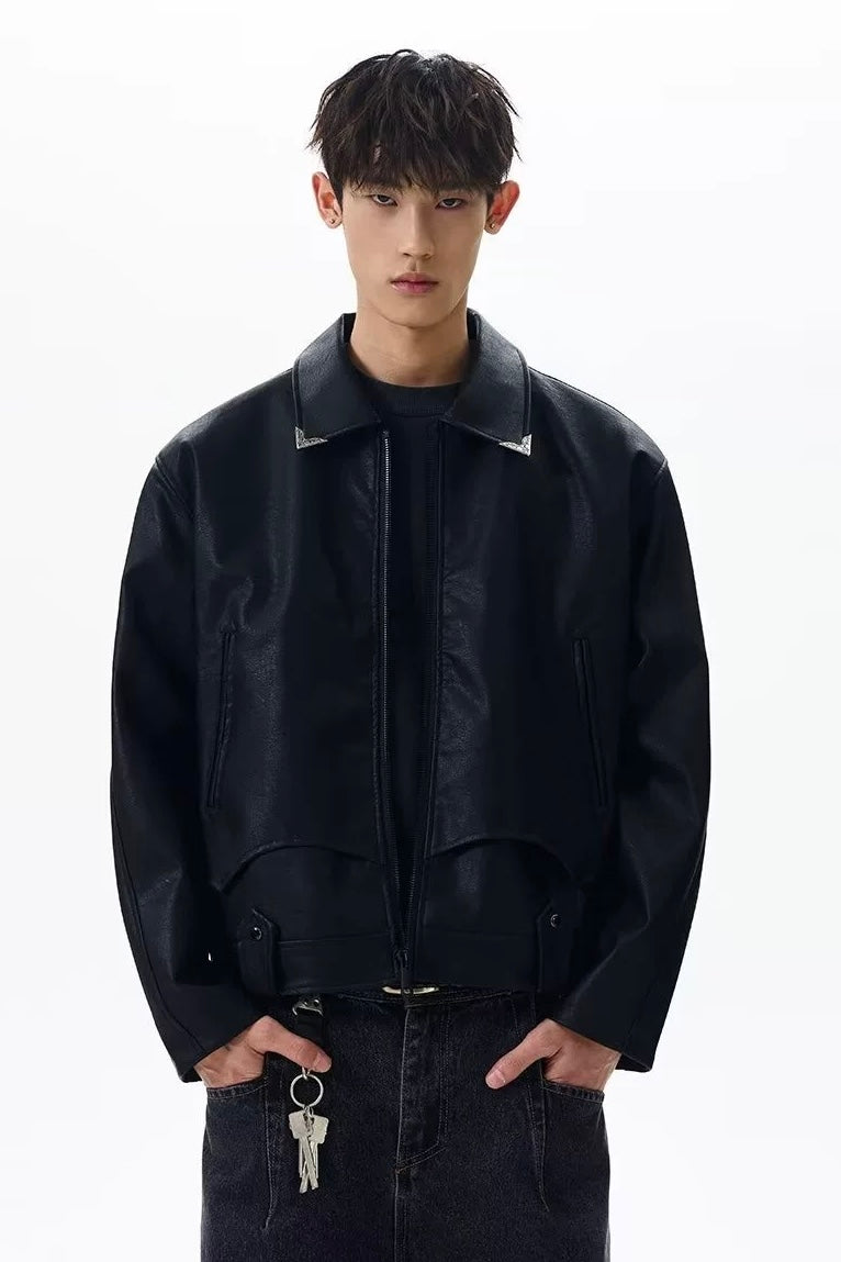 Leather Trucker Jacket mry002208