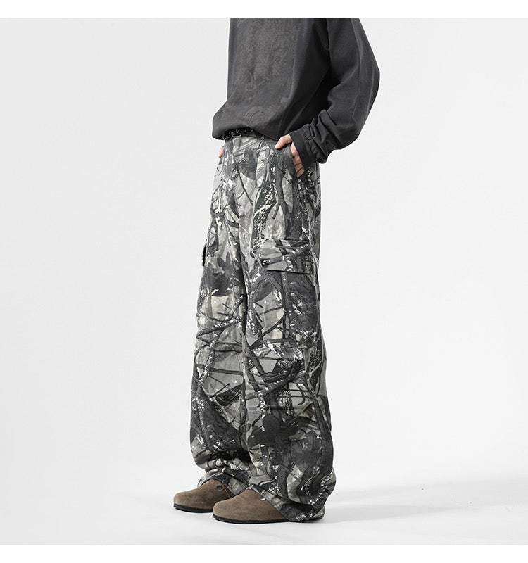 Grunge Camo Utility Pants mry001699