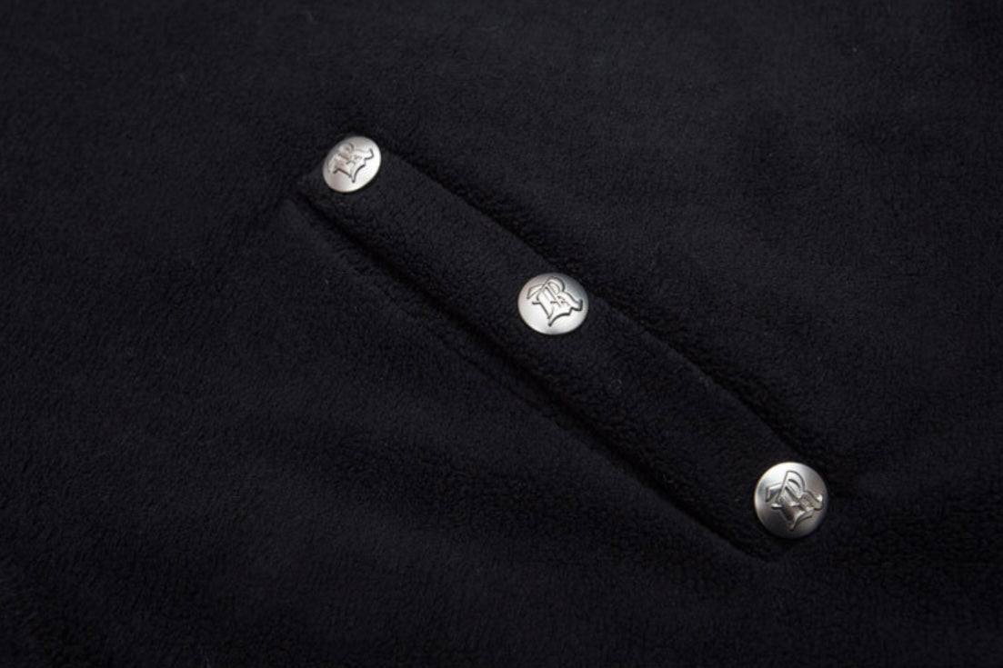 【リピート続出⚡️／2color】Faux Fur Trim Fleece Zip Jacket mry001936