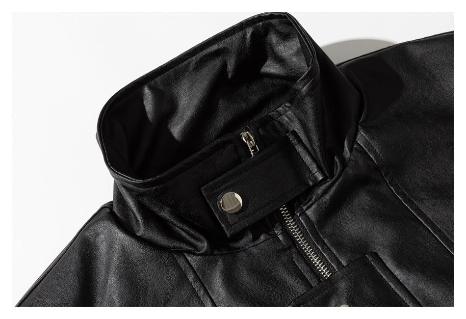 Vintage Leather Toggle Jacket mry001982