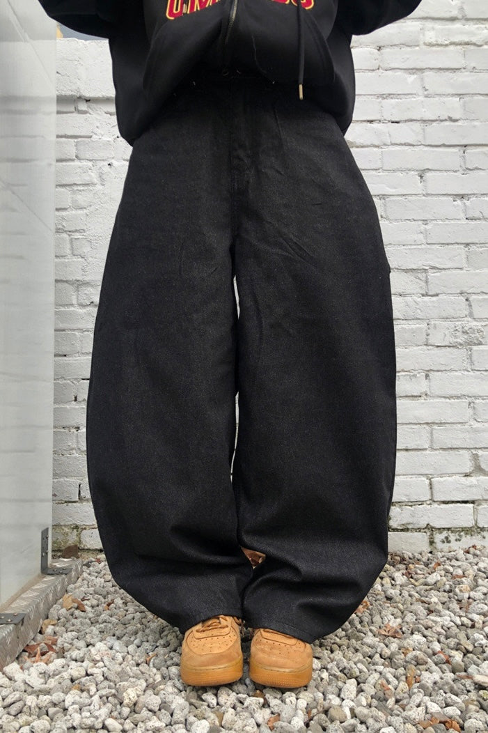 Baggy Cross Stud Wide Jeans mry002282