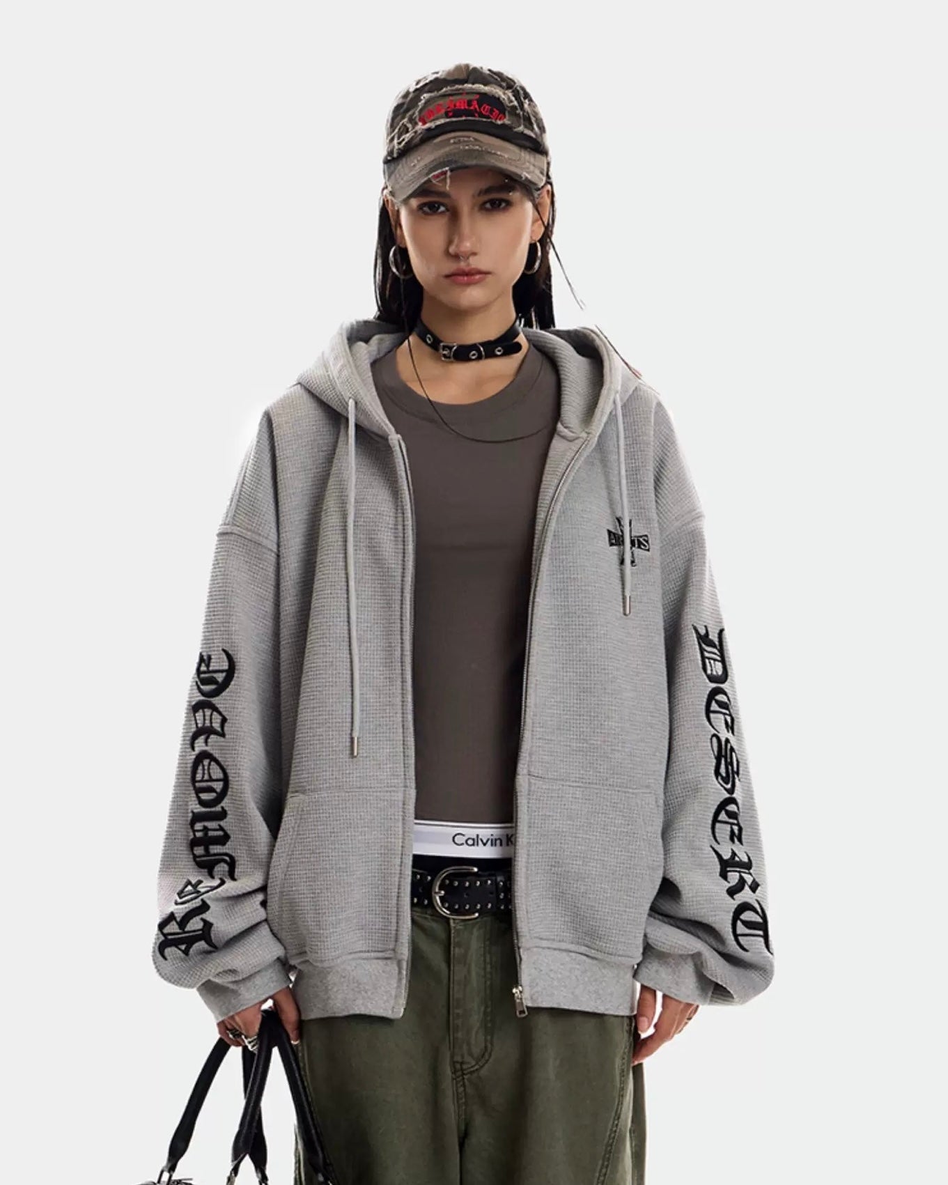 【評価★4.8以上／期間限定SALE】Back Letter Zip Hoodie mry001970