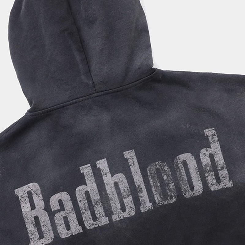 【Tops】Badblood Oversized Zip Hoodie mry001884