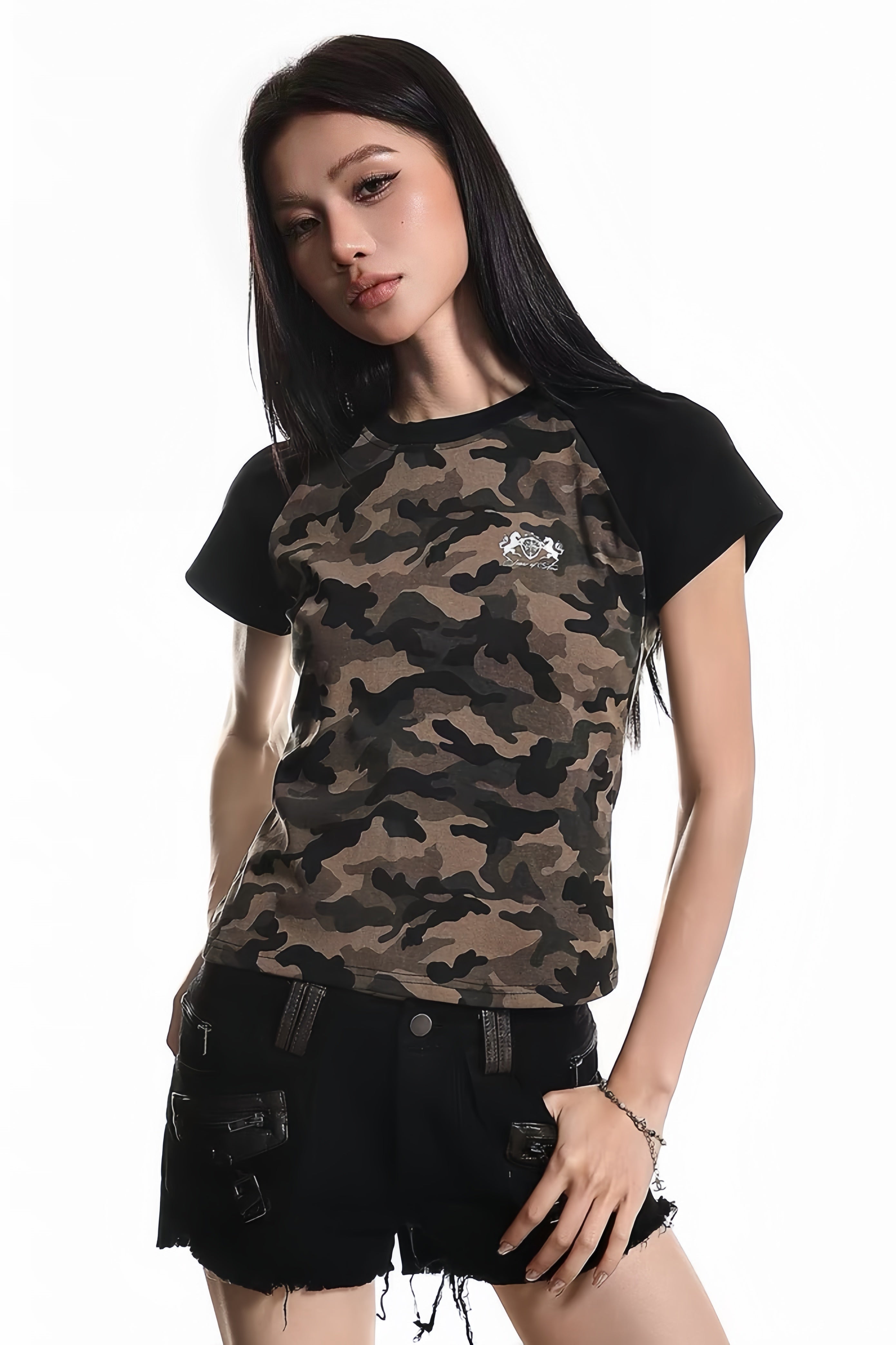 【トップス】ラグランスリーブTシャツ mry002386
