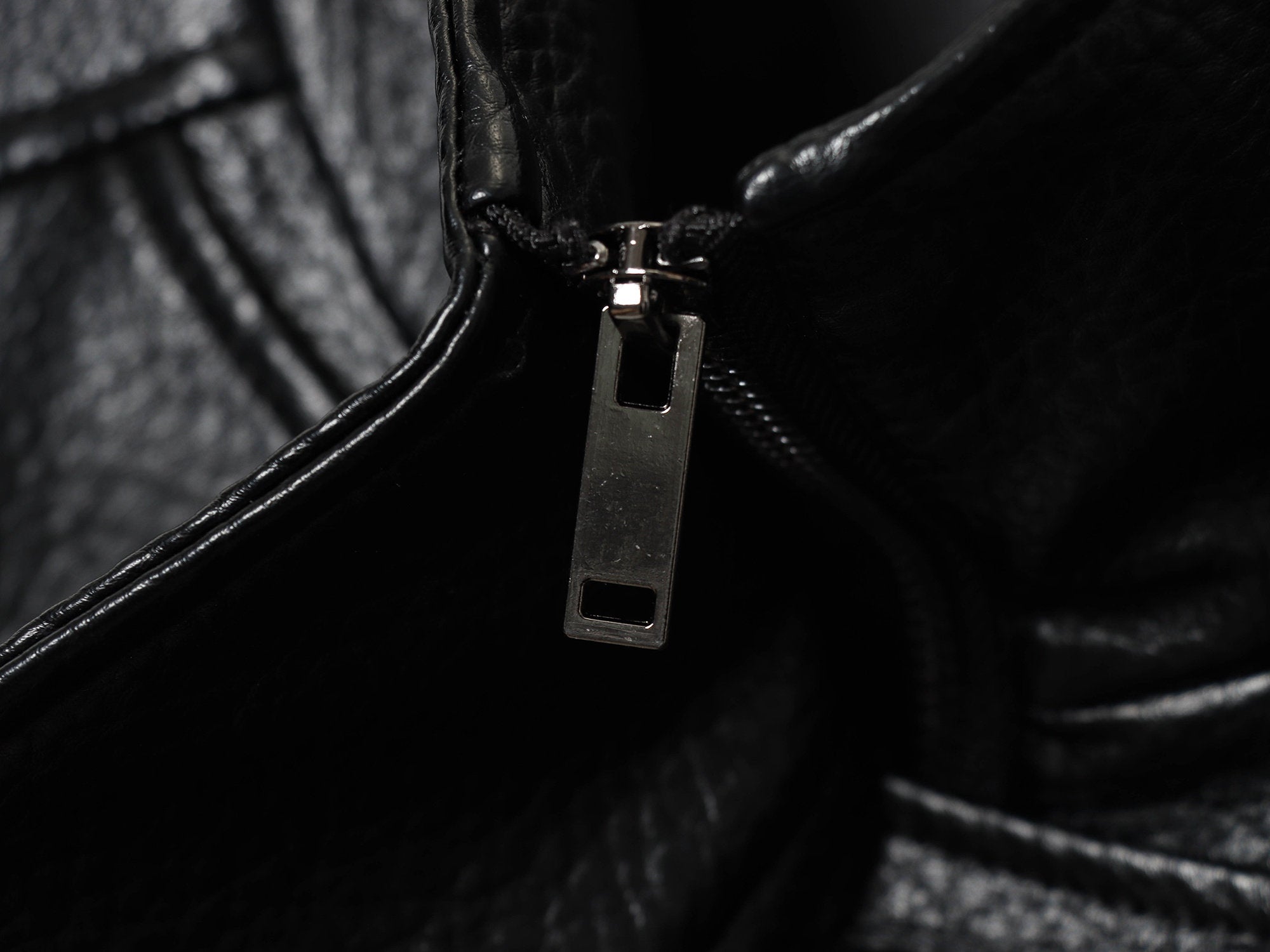 Stand Collar Leather Jacket mry002022