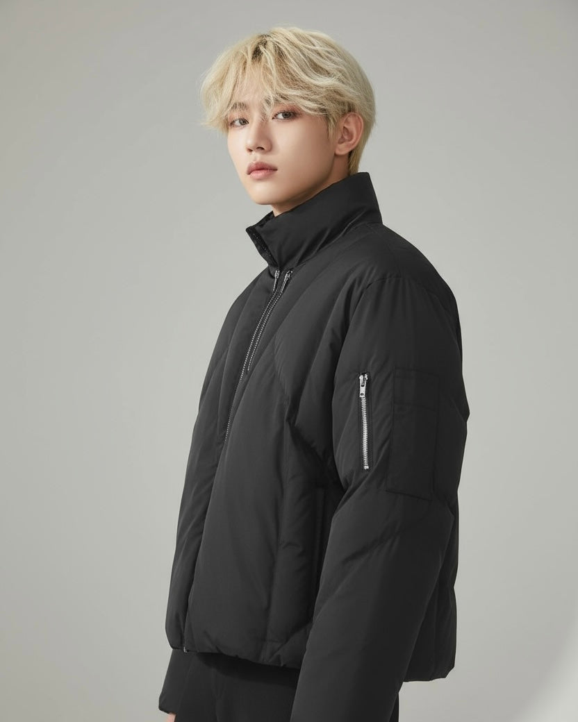 Black Puffer Jacket mry001819