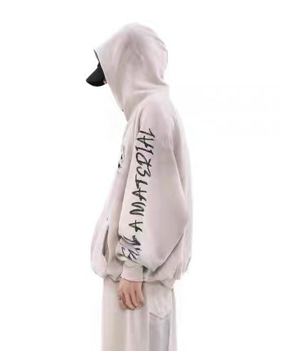 【評価★4.8以上／Tops】UNISEX DAMAGE DOLMAN HOODIE mry001906