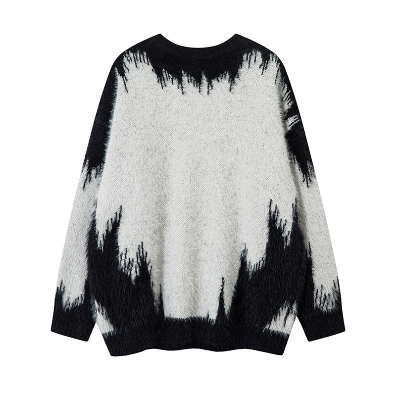 Gradient Shaggy Knit Sweater mry001845