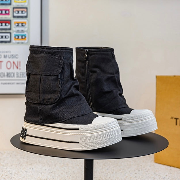 【6cmアップ】Double Sole Utility Zip Boots mry001973