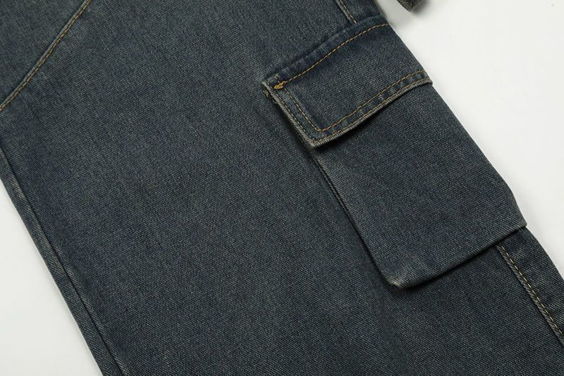 Shadow Strap Wide Denim Pants mry001690