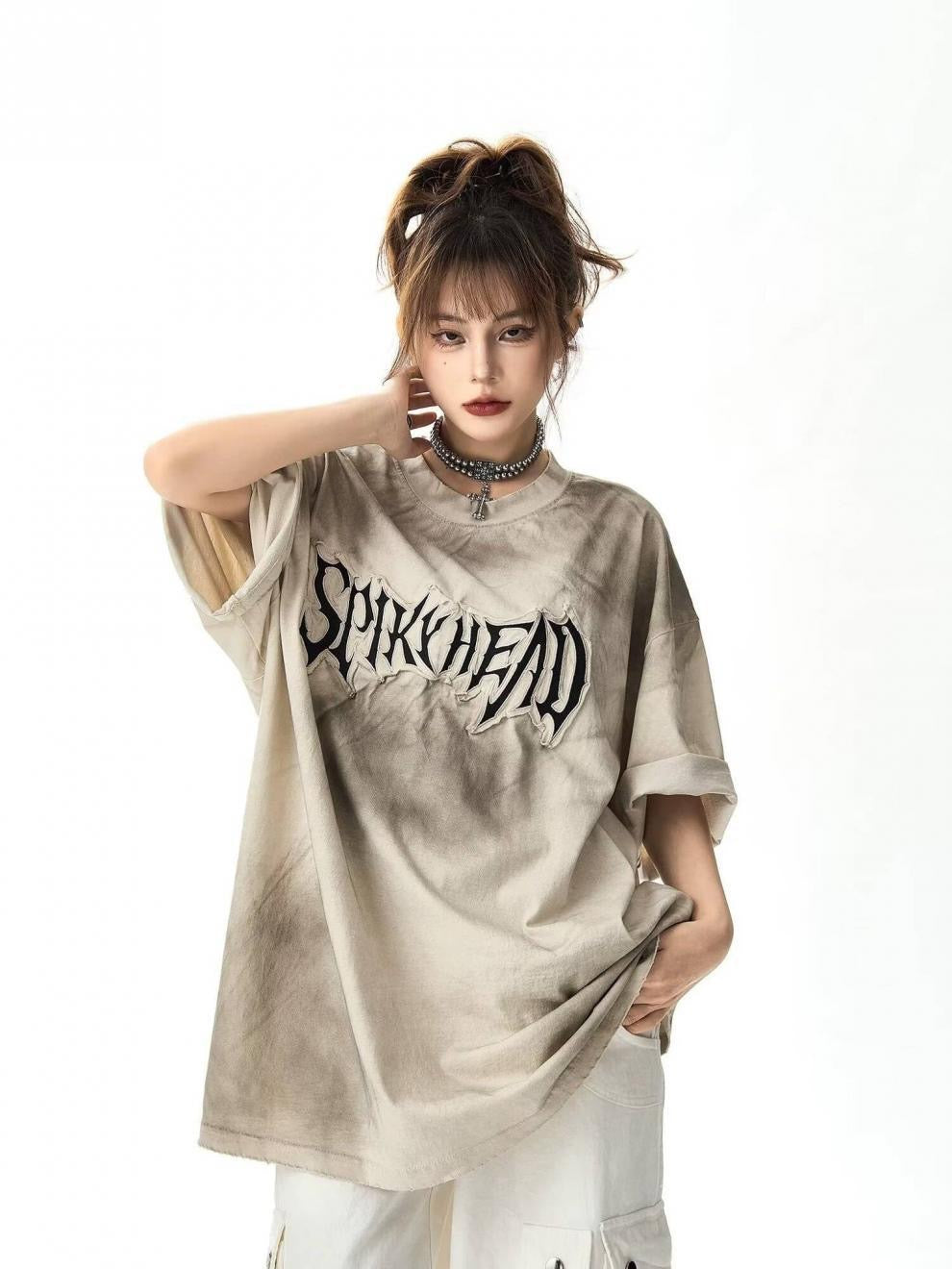 《数量限定価格🔥⚡️》2colorSPIKY HEAD Shadow Fade T-Shirt mry001677