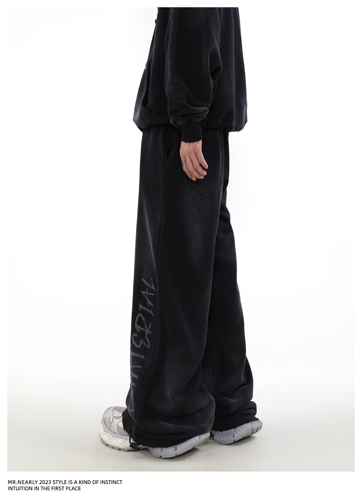 《5000枚突破 / 殿堂入りアイテム》【YURU:FIT】Damage dolman Sweat Pants mry001585