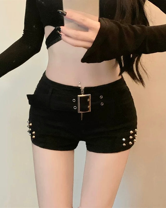 Studded Belt Shorts mry002066