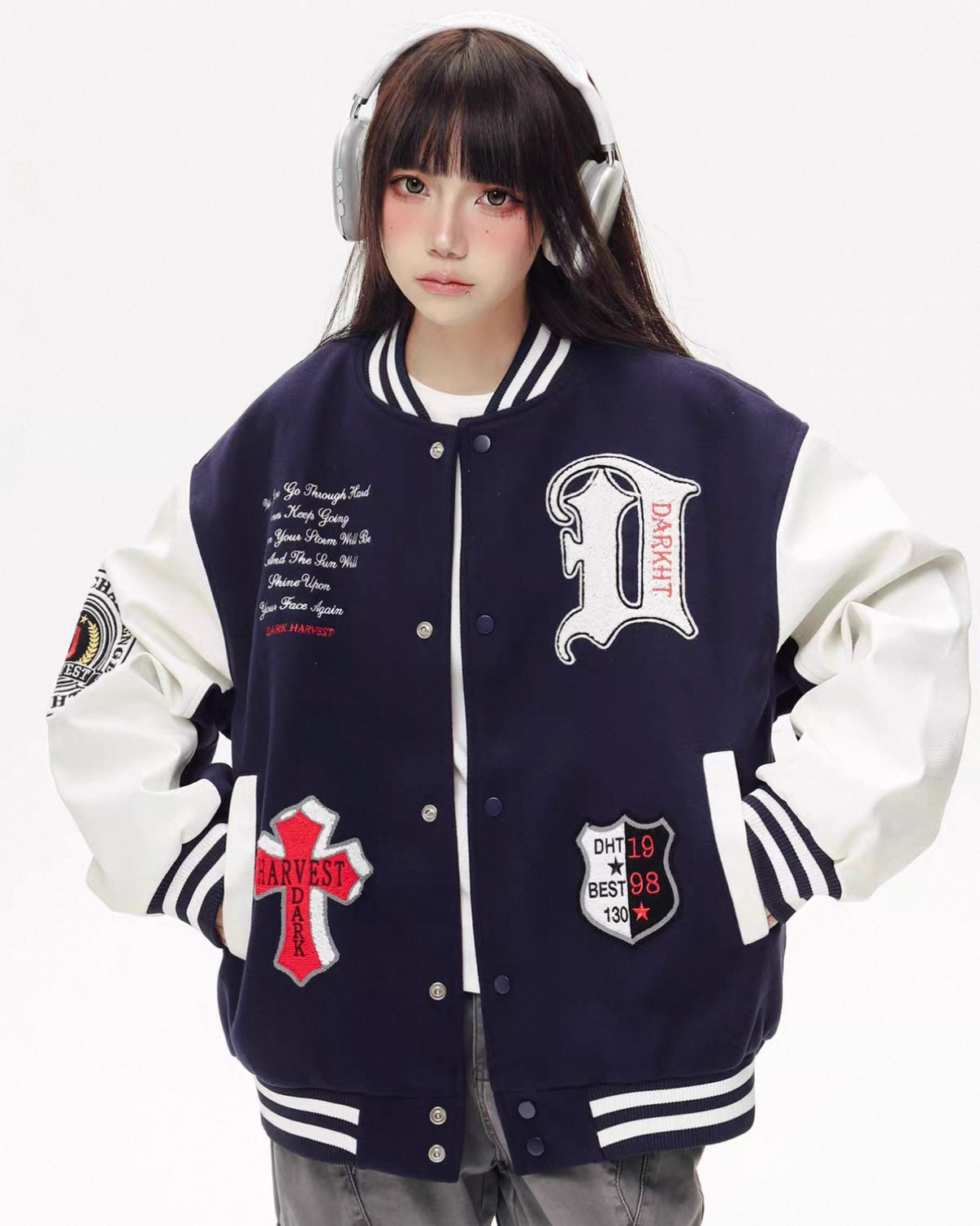 【評価★4.8以上／Top】Dark Harvest Varsity Jacket mry001931