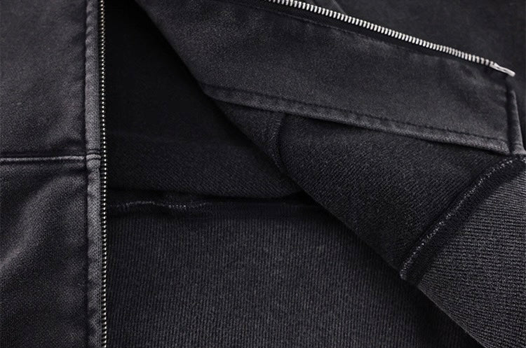 【評価★4.8以上／高品質】Vintage Wash Zip Hoodie mry001799