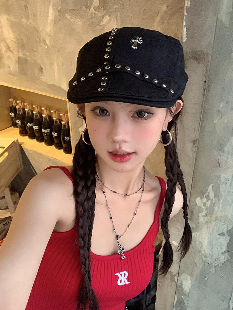 Dark Cross Stud Cap mry002291