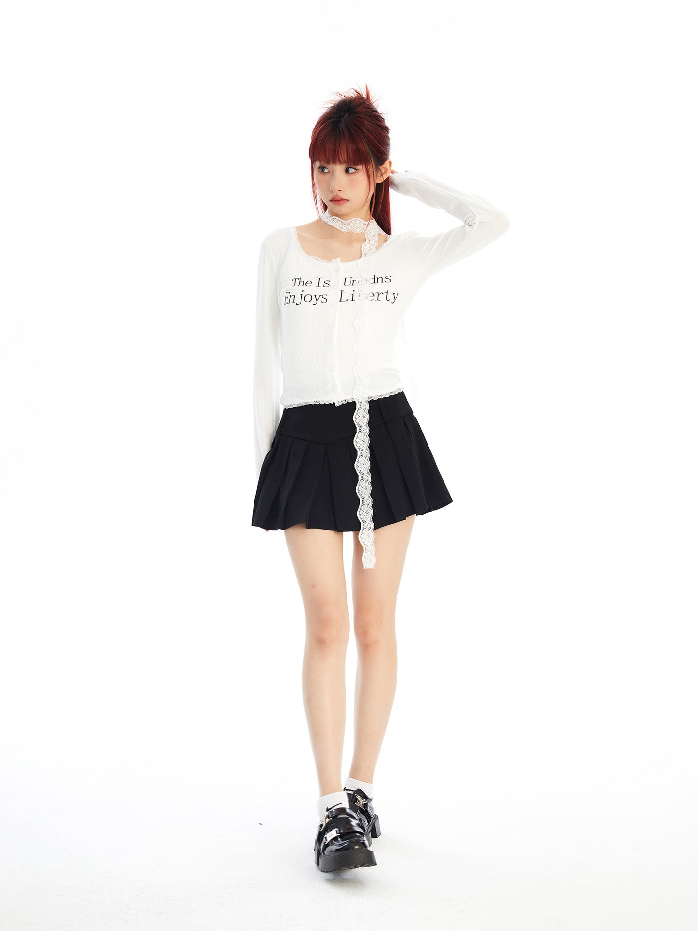 Lace Liberty Ribbed Cardigan mry001754
