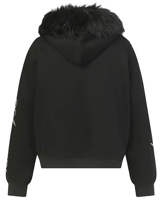 Graphic Fur Zip-Up Hoodie mry002064