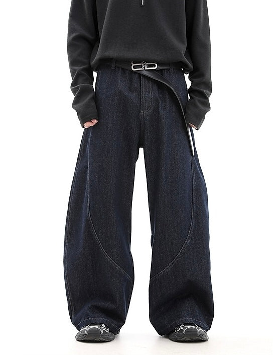 【COVER:FIT】Ultra Wide Curved Denim Pants mry001783