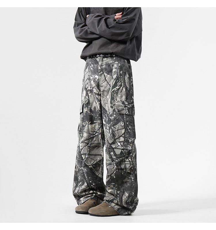 Grunge Camo Utility Pants mry001699