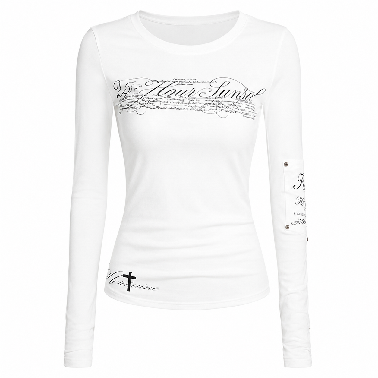 【トップス】ホワイトゴシック フィットTシャツ mry002455