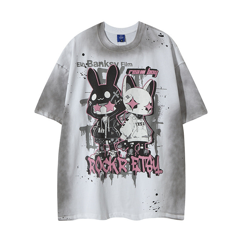 【2color】Punk Bunny Rebels T-shirt mry001728
