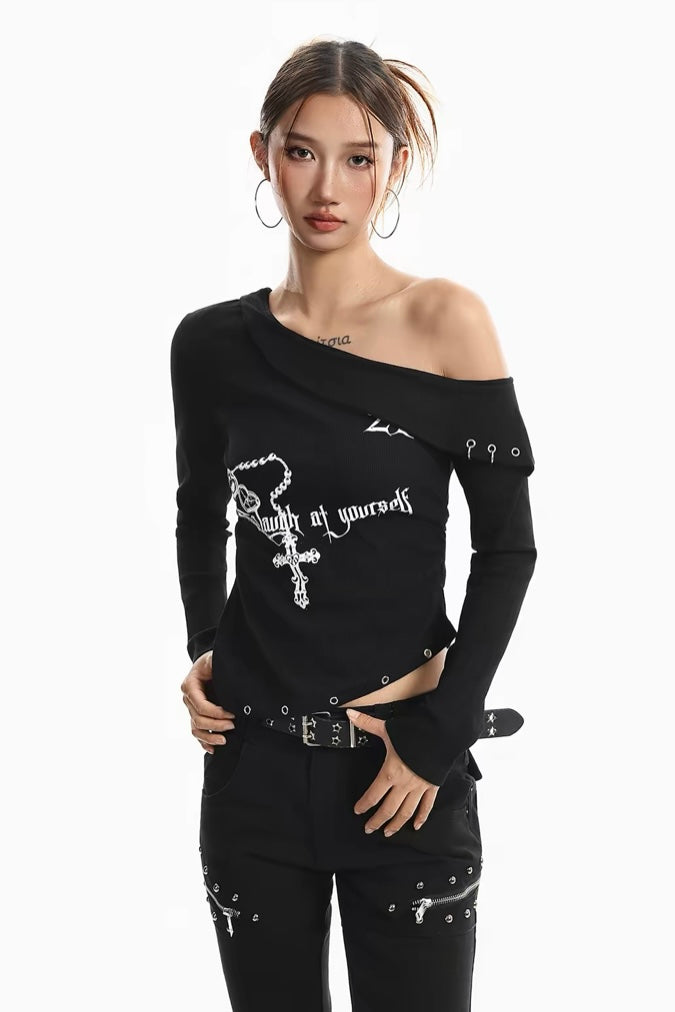 【トップス／2color】オフショルダークロストップス mry002327