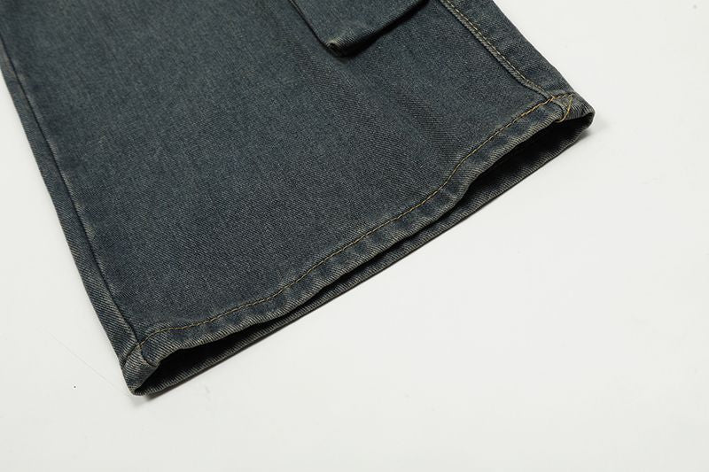 Shadow Strap Wide Denim Pants mry001690