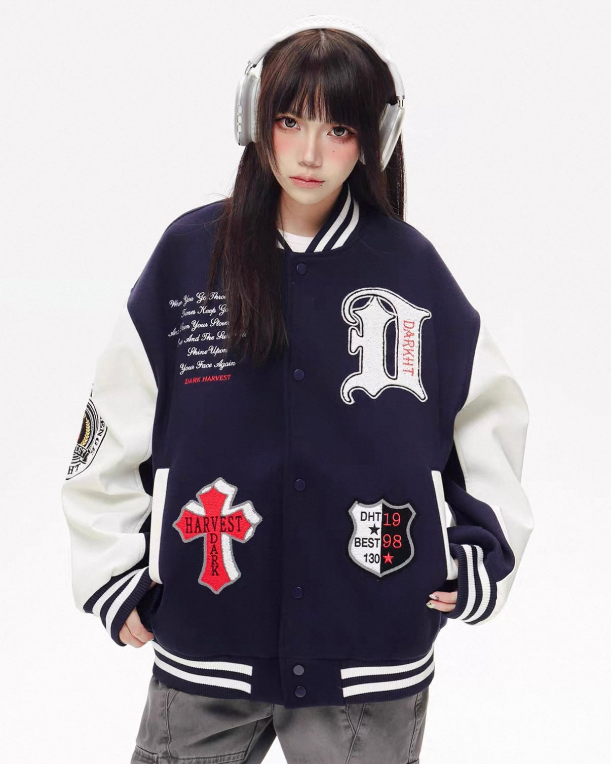 【評価★4.8以上／Top】Dark Harvest Varsity Jacket mry001931