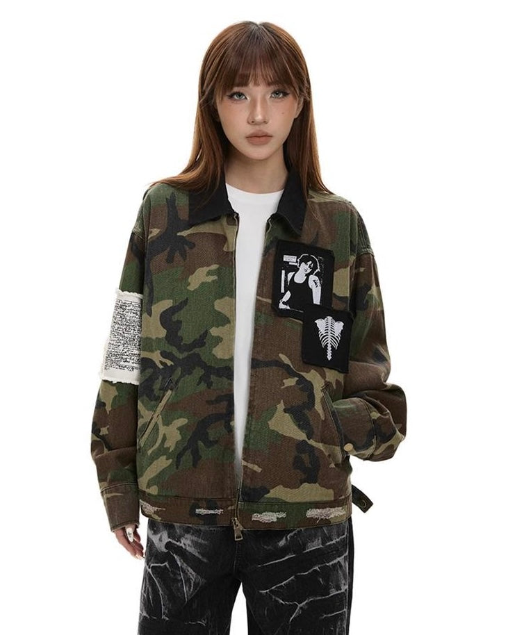 Camo Patchwork Jacket mry001826