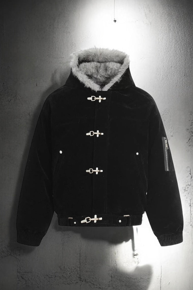 Urban Toggle Fur Hood Jacket mry001991