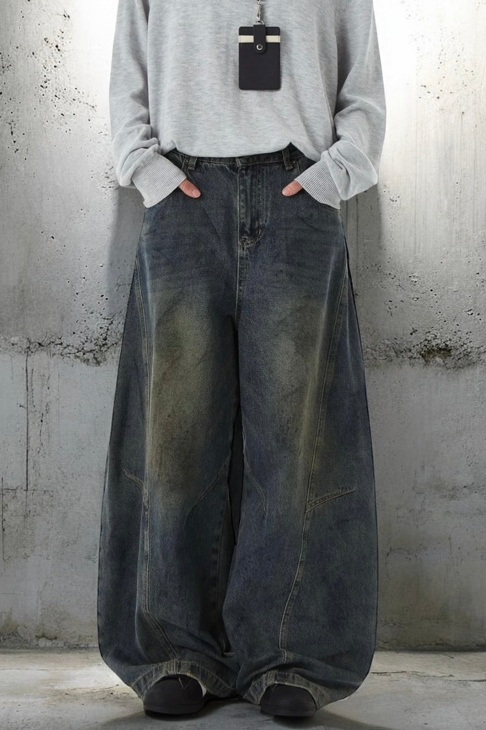 【COVER:FIT】 Retro Washed Denim Pants mry001856