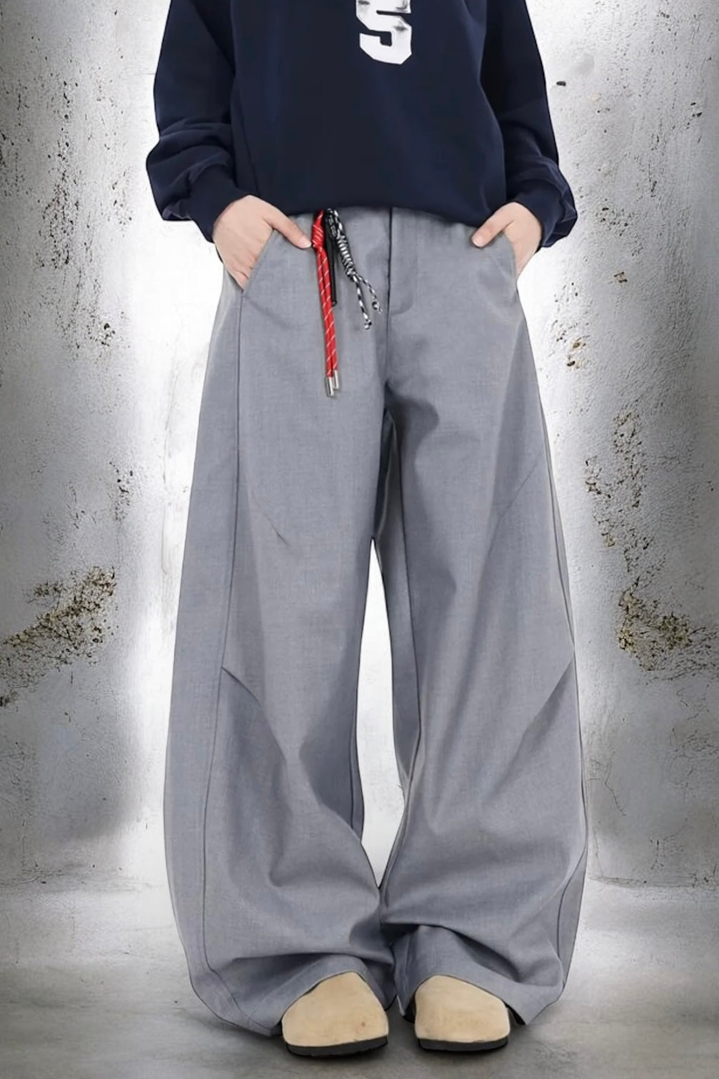 【2color】Wide-Leg Loose Fit Trousers mry001803