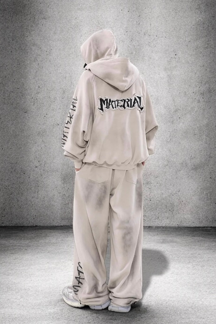 【SET-UP特別価格／送料無料】※再入荷未定 Unisex Damage Dolman Zip Set-Up mry001585