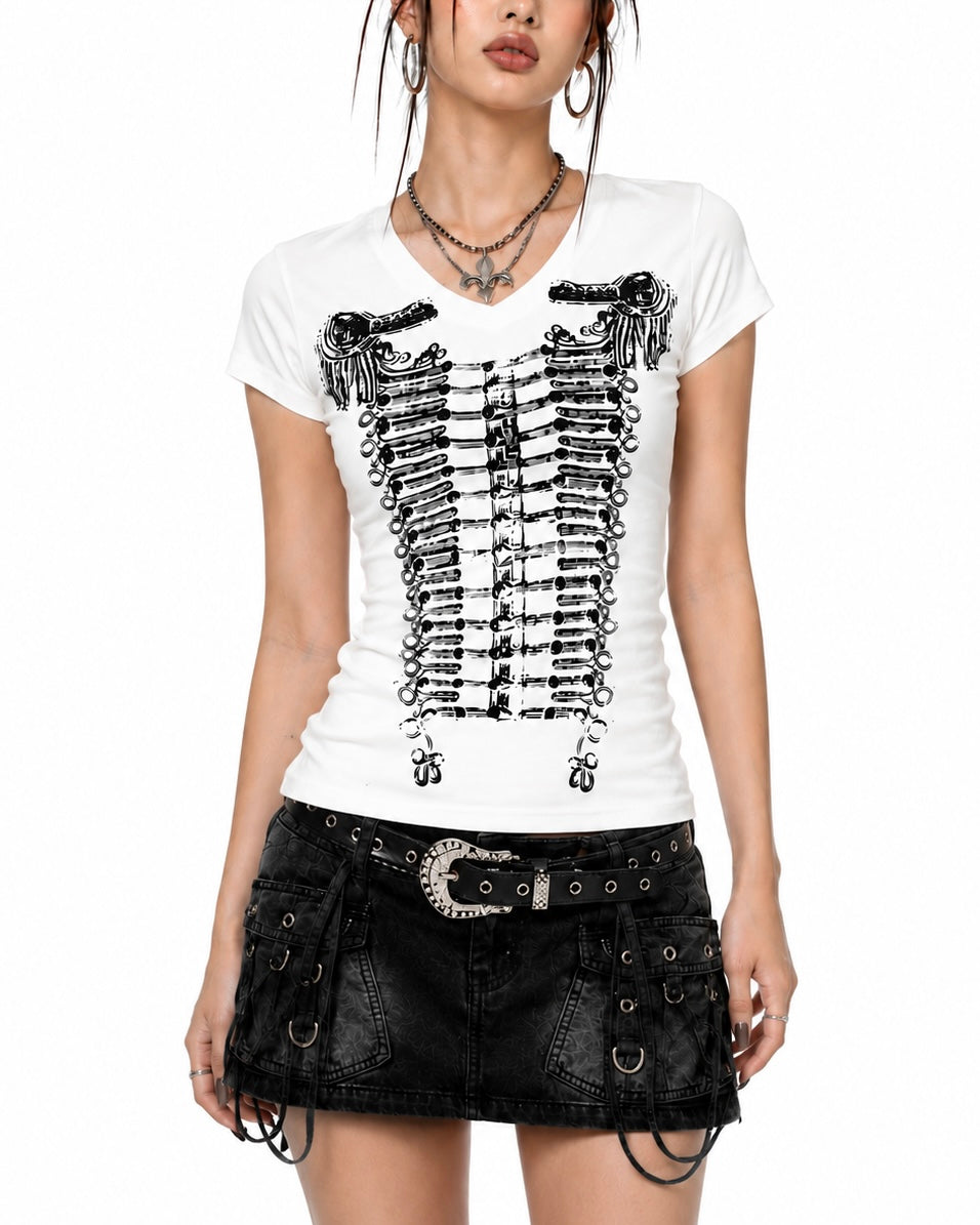 【新作】ゴシックミリタリー フィットTシャツ mry002569