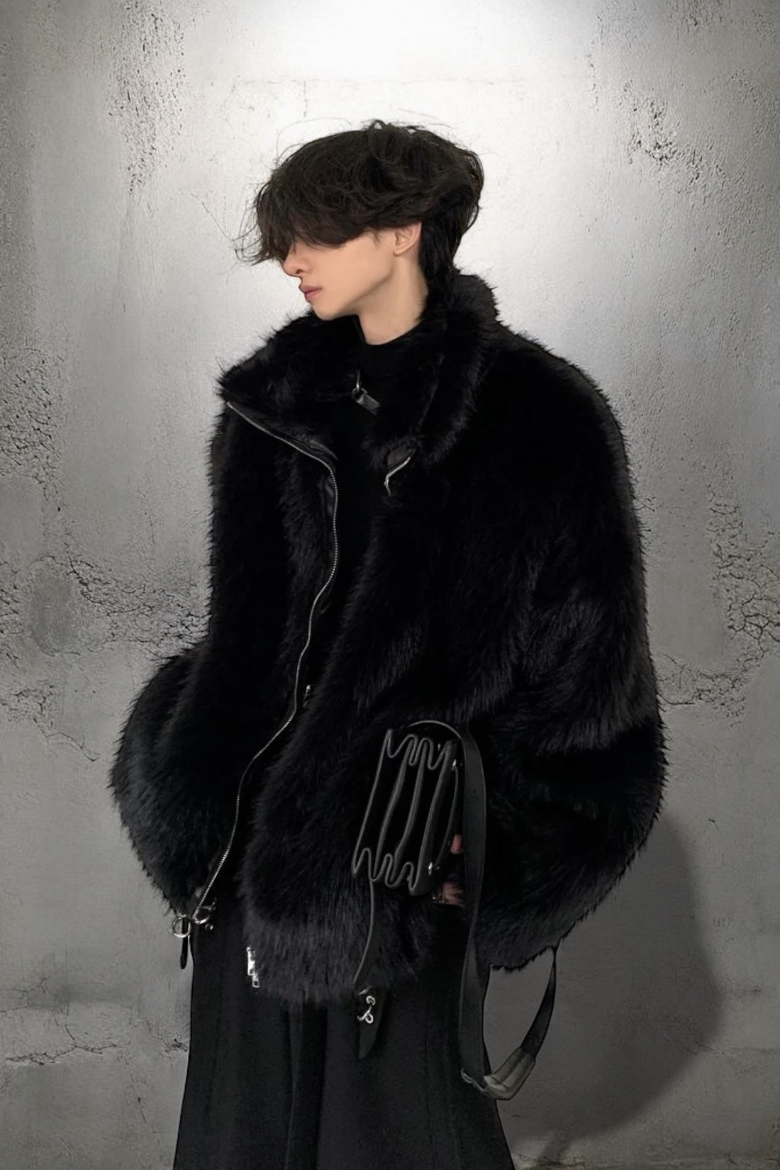 2color】Oversized Faux Fur Jacket mry001818