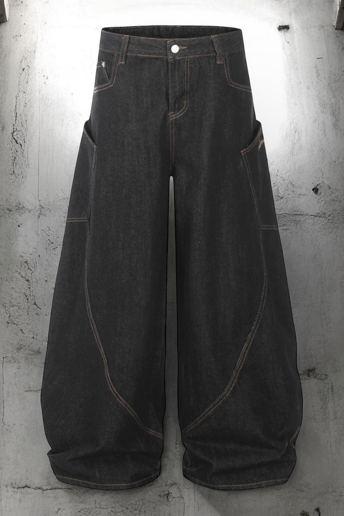 【COVER:FIT】 Cut Baggy Dark Denim Pants mry001865