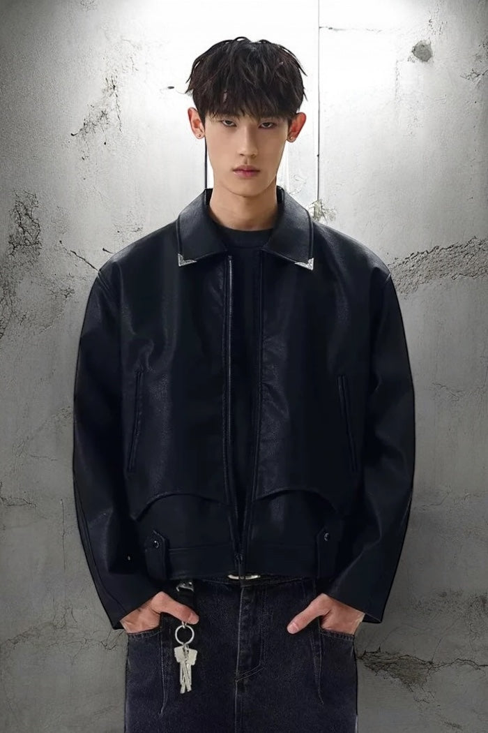 Leather Trucker Jacket mry002208