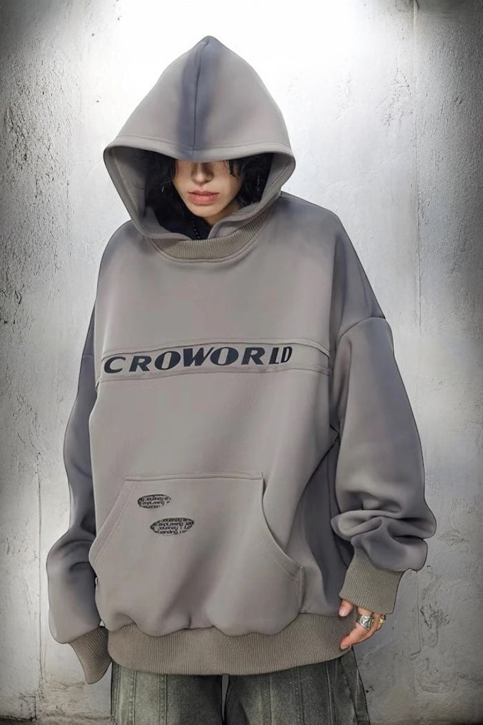 CROWORLD Oversized Hoodie Sweatshirt mry001622