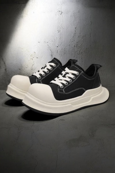 ※残りわずか【評価★4.8以上／Unisex】Black Round Head Shoes スニーカー mry001596