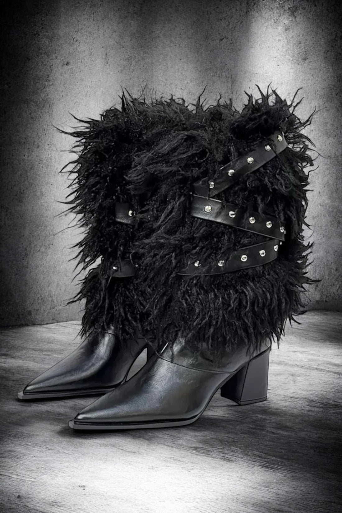 Shaggy Fur Ankle Boots mry002004