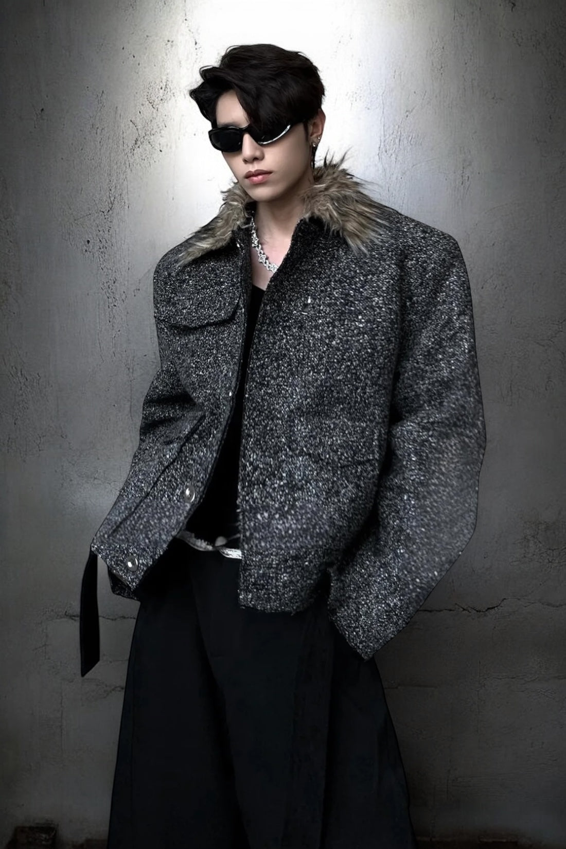 Speckled Wool-Blend Jacket mry002230